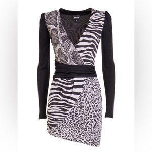 Just Cavalli Animal Print Mini Dress, NWT